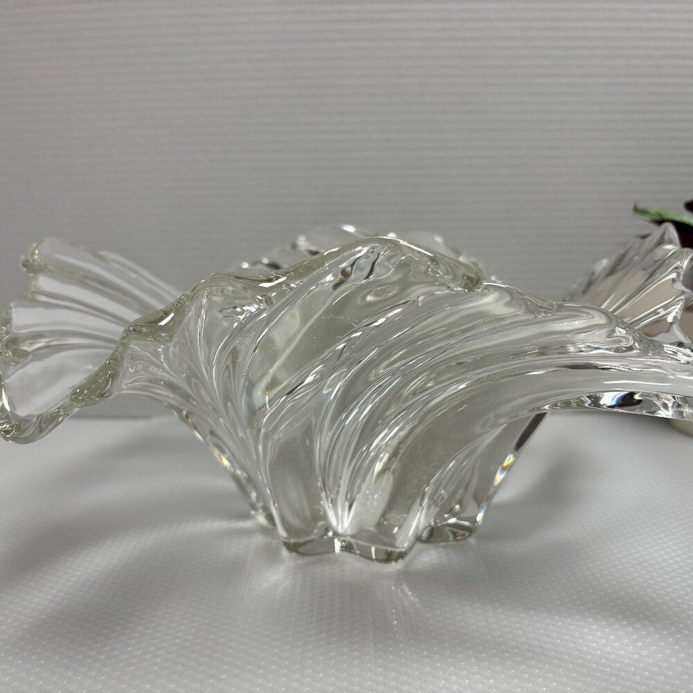 MIKASA BELE EPOCHE Swirl, Contemporary Style Art Glass, Large Centerpiece Bowl - Picture 2 of 4